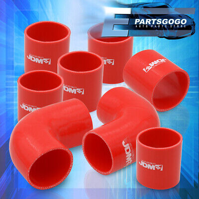 8pc 3  Straight + 90° Degree Silicone Turbo Intercooler Aac