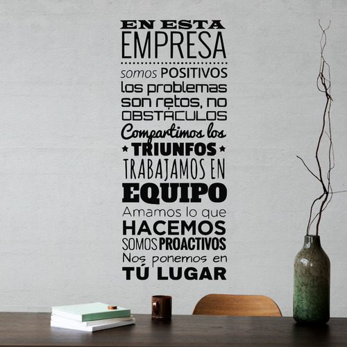 Vinil Decorativo Para Pared Con Frase De Empresa 145cm×60cm