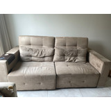 Sofa Retratil Em Tecido 3 Lugares- Excelente Estado