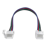 Conector Doble Para Tira Led A Presion Con Cable 5050 Rgb