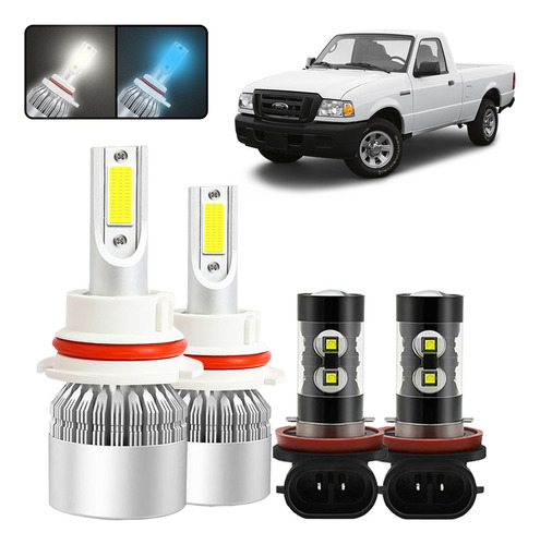 Kit De Focos Led 9007 H11 Para Ford Ranger 2005 2006 2007