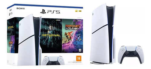 Console Sony Playstation 5 Slim Disk Cor Branco Bundle Ratchet & Clank And Returnal