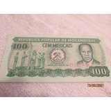 Nota Cédula Dinheiro Moçambique 100 Meticais 1980 Soberba
