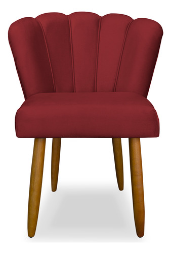 Cadeira Poltrona Pétala Vermelho Sala De Estar/penteadeira 