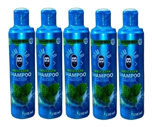 Shampoo Anti Caspa Atacado 5 Unidades Dom Pelo 3 Em 1 Mentol