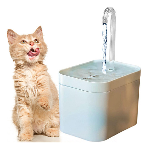 Bebedouro Inteligente Gato Pet Filtro Fonte Circulação Água Cor Branco