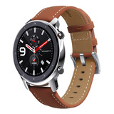 Correa De Piel Con Costuras Luxury Para Amazfit Gtr 47 Mm