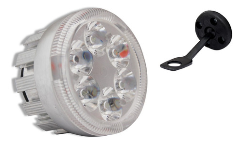Faro Auxiliar Proyector Luz Led Para Moto 6 Led Gris 4in Ds