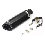 Tacho Escape Moto Universal Tipo Akra Aluminio Negro 58 O 38