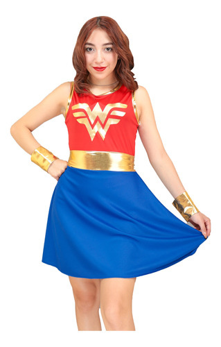 Disfraz Mujer Maravilla Para Mujer, Dama, Vestido, Traje, Princesa Supergirl, Wonder Woman, Vestido, Cosplay, Halloween, Vengador, Increíble. 