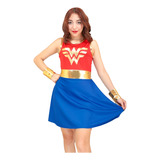 Disfraz Mujer Maravilla Para Mujer, Dama, Vestido, Traje, Princesa Supergirl, Wonder Woman, Vestido, Cosplay, Halloween, Vengador, Increíble. 