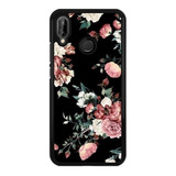 Funda Protector Para Huawei Flores Mujer Moda Vintage N