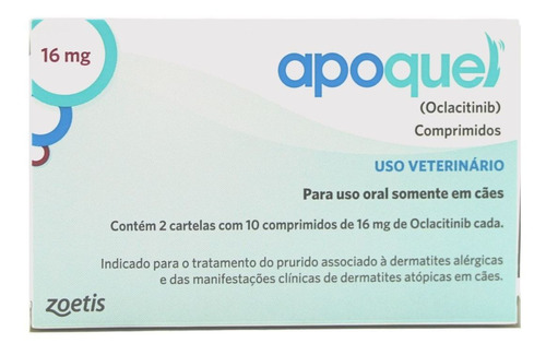 Apoquel Anti Coceira Zoetis Para Cães 16mg