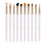 Set De 10 Brochas De Maquillaje Docolor Db1004 Blanco