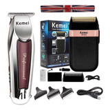 Kemei Maquina Elétrica Cabelo E Barba Km 9163 + Shaver 2024