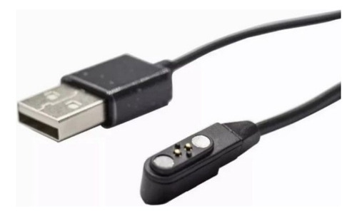 Cabo Carregador Usb Para P68 P70 Pro P80 2 Pinos Magnético Cor Preto