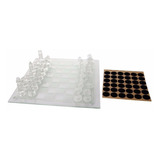 Ajedrez Cristal Grande Vidrio Juego De Mesa Envio Incluido