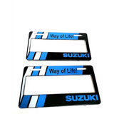 Par Portaplaca Suzuki Way Of Life Ancho 2000-2022 Neg/azul