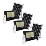 3un Refletores 50w Led 2un Potente Cabo 4 Metros Placa Solar Cor Da Carcaça Preto Cor Da Luz Branco-frio