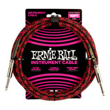 Ernie Ball Cable Para Instrumento 3,05 Mts Red Black