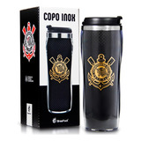 Copo Do Corinthians De Inox Série Ouro Oficial Com Tampa 