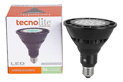 Foco Para Espejo Led 16w E27 Ngr Luz De Luna Verde Tecnolite