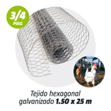 Tejido Malla Hexagonal Galv. 3/4 X 1.50 Mt. X 25 Mt ( Envío )