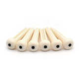 Kit De 6 Pinos Para Violão Aço Cor Creme