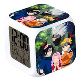 Reloj Naruto Amigos Despertador Led Digital Luz Grafimax