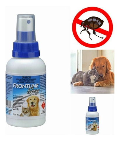 Spray Antiparasitário Para Pulga Merial Frontline Spray 100 Ml Para Cão Y Gato