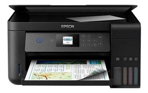 Impressora A Cor Multifuncional Epson Ecotank L4160 Com Wifi Preta 110v/220v