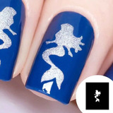 Molde Stencil Unhas - Efeito Sereia - 20 Unidades