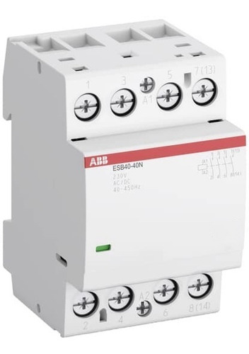 Contactor Esb Modular/din 40a 4na, 24vca/vcc, 3 Módulos Abb