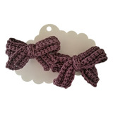 Accesorio Cabello, Moño Tejido, Lavanda, Par De Broches