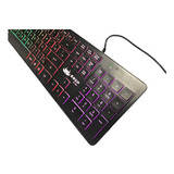 Teclado Gamer Knup Kp-2060 Abnt2 Preto Com Luz Rgb