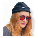 Oculos Sol Retro Vintage Lente Colorida Moscot Degrade Uv Cor Da Armação Preto Cor Da Lente Vermelho Desenho Redondo