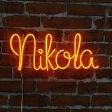 Luminaria Letreiro Neon Led Personalizado De 5 A 6 Letras 