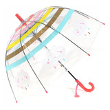 Paraguas Transparente Infantil De Apertura Automática Fibra