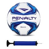 Bola Campo Bravo Penalty + Bomba De Ar Cor Azul