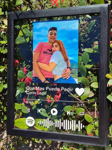 Cuadro Spotify Personalizable (marco De Madera) 