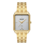 Relógio Orient Feminino Dourado Lgss0058 S1kx Quadrado 