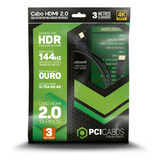 Cabo Hdmi 2.0 50/60hz 2160p 3 Metros Hdr 4k Ponta Dourada