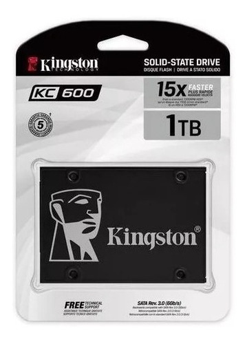 Disco Sólido Interno Kingston Skc600/1024g 1tb Preto