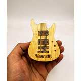 Estuche Porta Puas Plumillas Guitarra Electrica Madera