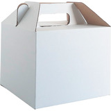Caja Box Lunch Microcorrugado Blanca 50 Pz 18.5x20x15.5 Cm.