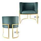 Cadeira Consultorio Kit Poltrona Decorativa Sala Sofa Verde
