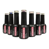 Kit De 8 Esmalte Gel Semipermanente Base Top 10ml Gel Uv Led