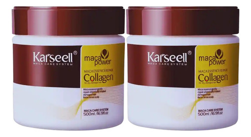 Mascara Karseell Collagen Importada Maca Power 2 Potes 500ml