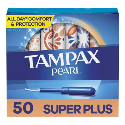 Tampones Tampax Pearl Super Con Aplicador Plastico 50 Piezas | MercadoLibre