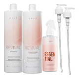 Braé Revival Shampoo + Condicionador Litro + Essential +pump
